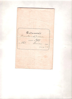 Luku - Seteli , 1895 - 1903. Huittinen.