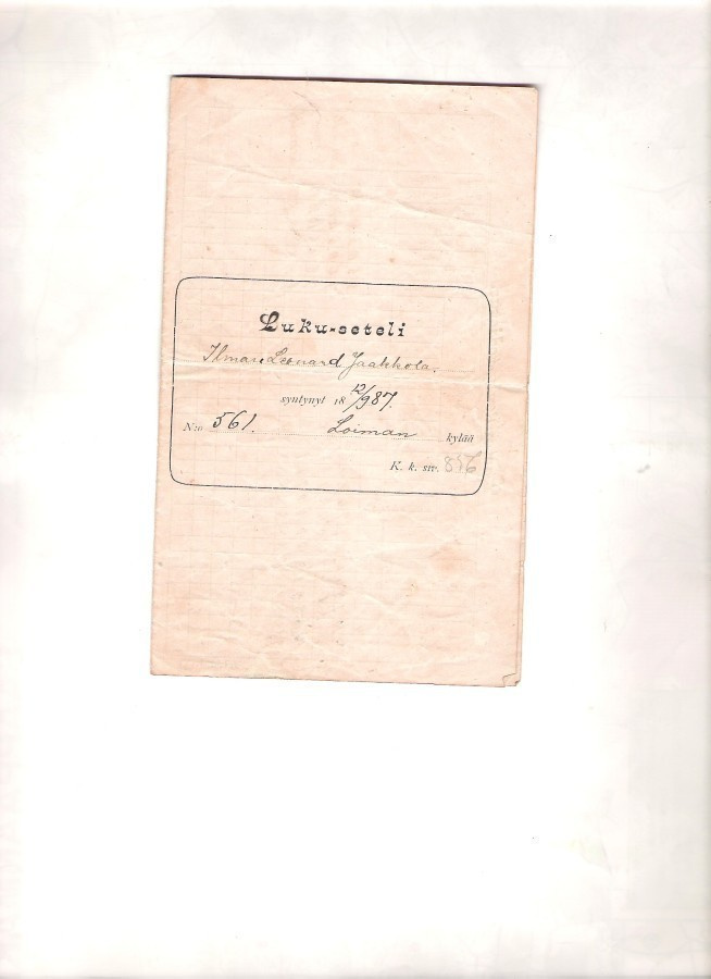 Luku - Seteli , 1895 - 1903. Huittinen.