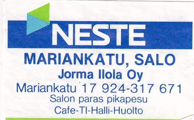 Salo. Jorma Ilola Oy, NESTE , s97