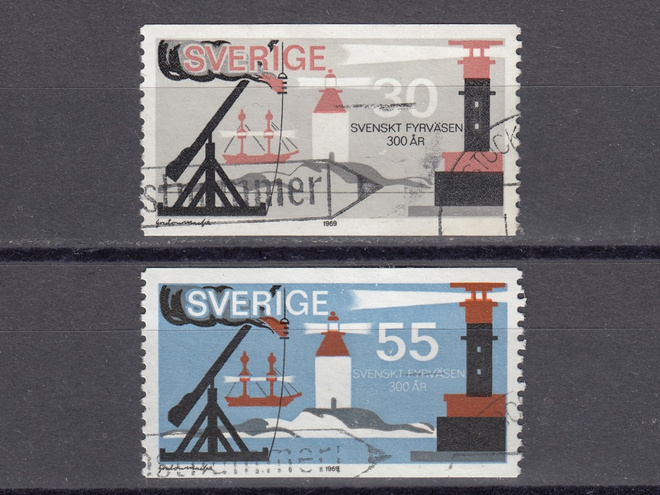 Ruotsi 1969 Fa 679 ja 670 Majakka 300v.