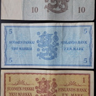 Markan raha, 5 markan seteli, 10 markan raha, 3 kpl - pikkukuva 4