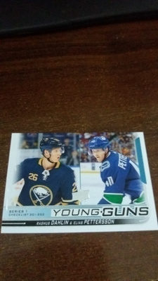 2018-19 Upper Deck Young Guns Checklist Pettersson / Dahlin