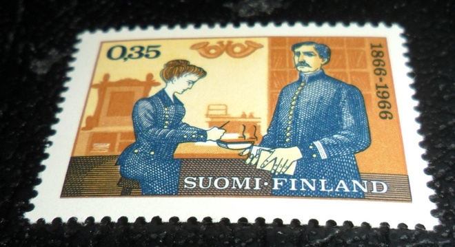LAPE 612 ** POSTIMERKKI NÄYTTELY 1966 POSTI TUORE.