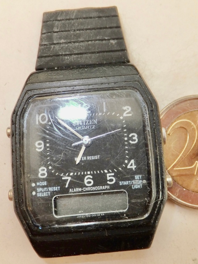 VANHA Kello Citizen Alarm Chronograph Water Resist