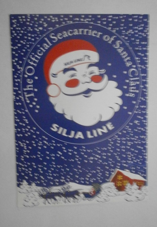 Silja Line, joulukortti, laivaleima + Navire Helsinki 1998
