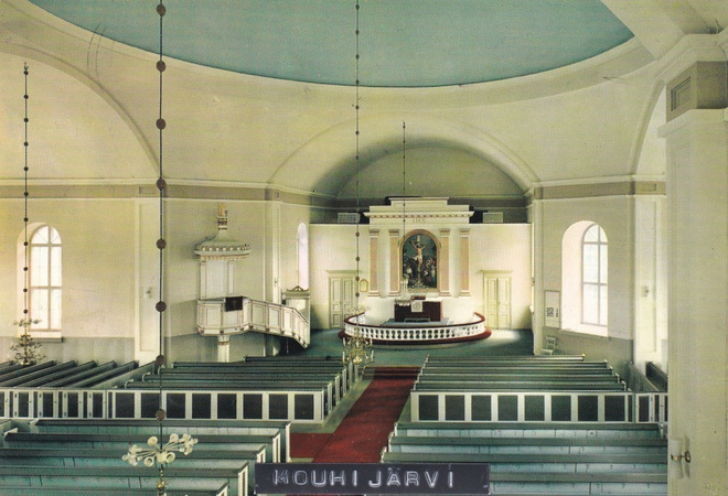 KIRKKOKORTTI - MOUHIJÄRVEN KIRKKO - SISÄKUVA - 1