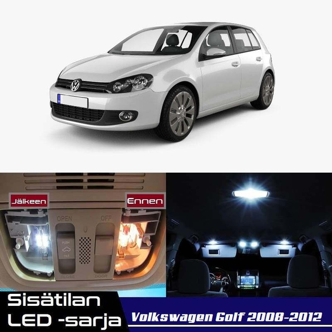 VW Golf (MK6) Sisätilan LED-sarja 16-osainen