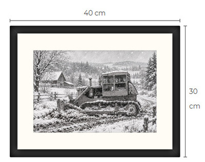 Uusi Caterpillar art print kehystetty 30 cm x 40 cm