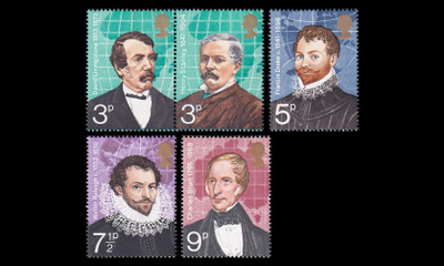 Iso-Britannia 616-20 ** Tutkimusmatkailijoita (1973)
