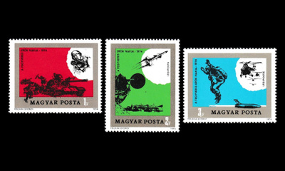Unkari 2982-4 ** Kansanarmeijan päivä (1974)