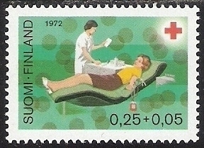 1972 Punainen Risti 0,25 + 0,05 mk **  LaPe 706