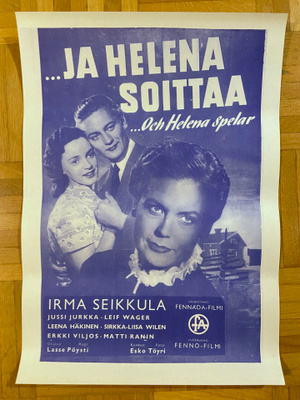 Vanha elokuvajuliste: ... Ja Helena soittaa
