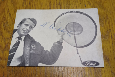 Ford kortti Hannu Mikkolan nimikirjoituksella 1970