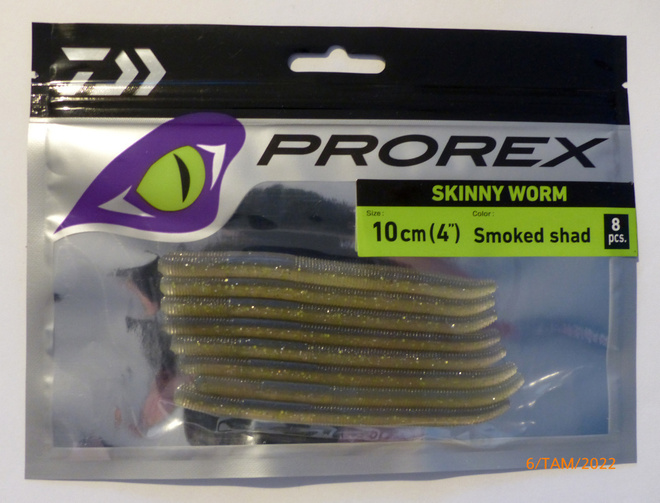 DAIWA PROREX Skinny Worm 10cm Väri: Smoked Shad