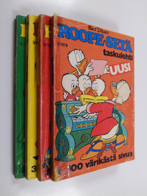 Roope-setä taskulehti vuosikerta 1978 (4 numeroa)