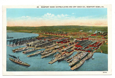 Vanha kortti, Yhdysvallat, Newport News, telakka