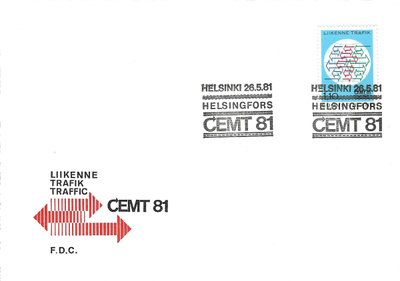 FDC 1981 EUROOPAN LIIKENNEMINISTERIKONFERENSSI