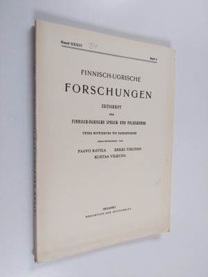 Finnisch-Ugrische Forschungen - Zeitschrift fur finnisch-...