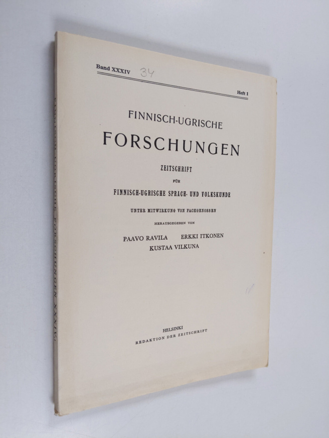 Finnisch-Ugrische Forschungen - Zeitschrift fur finnisch-...