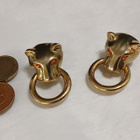 90s Gold Plated  pantteri korvakorut - pikkukuva 5