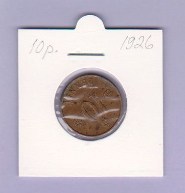 10 penniä v.1926 KM#24