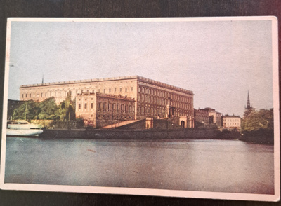 Ruotsi, Kuninkaanlinna mereltä käsin, vanha pahvikortti
