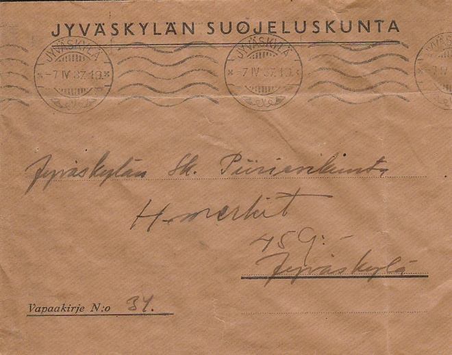 JYVÄSKYLÄN SUOJELUSKUNTA KUORI VAPAAKIRJE