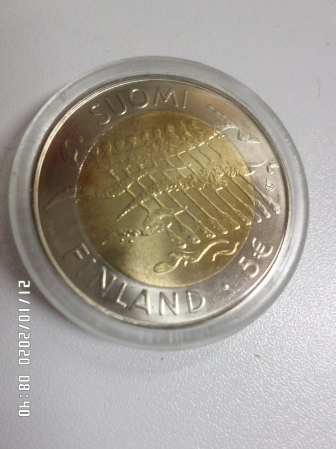 5  euroa 2007  BU Suomen  Itsenäisyyden 90 vuotis juhlaraha
