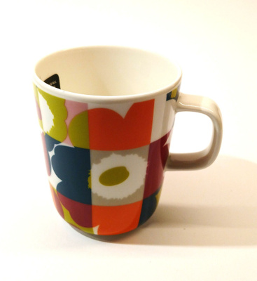 Marimekko Ruutu unikko muki, uusi käyttämätön