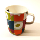 Marimekko Ruutu unikko muki, uusi käyttämätön - pikkukuva 1