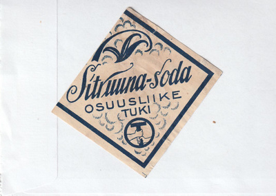 JUOMA ETIKETTI -  SITRUUNA SODA OSUUSLIIKE TUKI  (K13-S8)