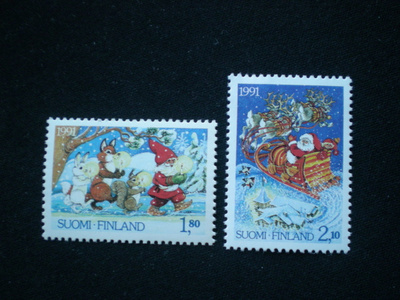 Postituoreet merkit Joulu 1991 - LaPe 1153-1154 **