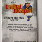 Robert Thomas 2025-26 Skybox Metal Lethal Weapon - pikkukuva 2