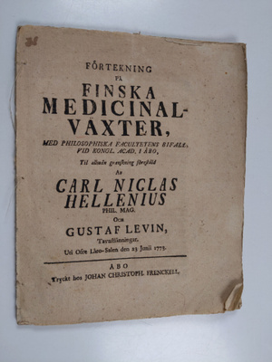 Förtekning på finska medicinalväxter, med philosophiska f...
