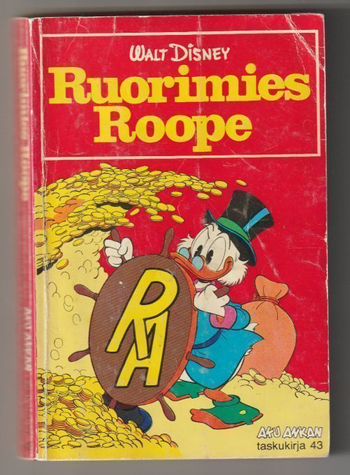Aku Ankan Taskukirja 43 - Ruorimies Roope 1.p 1979