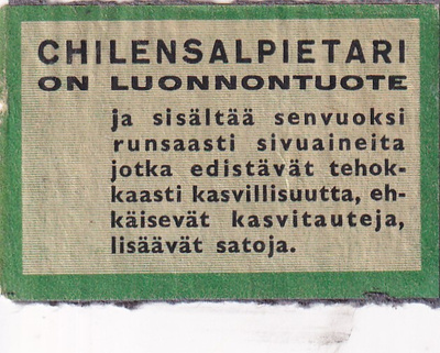 Chilensalpietari on luonnontuote . s53
