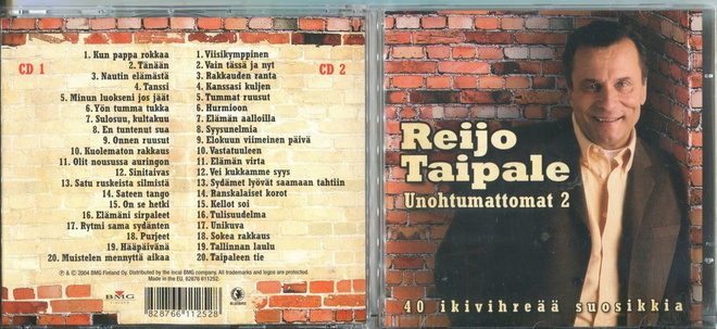 REIJO TAIPALE . 2 CD-LEVYÄ . UNOHTUMATTOMAT 2