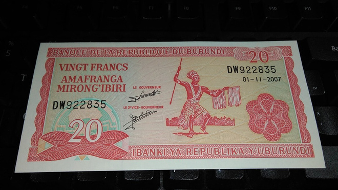 Burundi 20 francs 2007 (P27) UNC