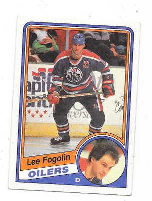 1984-85 OPC #240 Lee Fogolin , Edmonton Oilers goonie