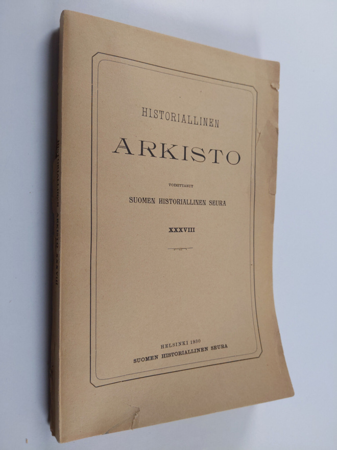 Historiallinen arkisto XXXVIII