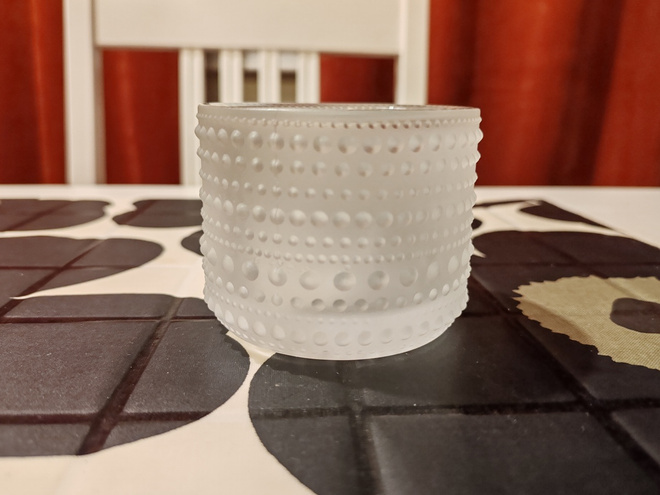 Kastehelmi kynttilälyhty 64 mm, matta kirkas