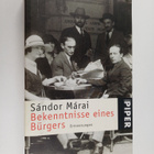 Sandor Marai : Bekenntnisse eines Burgers - Erinnerungen - pikkukuva 1