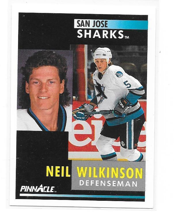 1991-92 Pinnacle #108 Neil Wilkinson San Jose Sharks