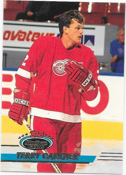 1993-94 Stadium Club #252 Terry Carkner Detroit Red Wings