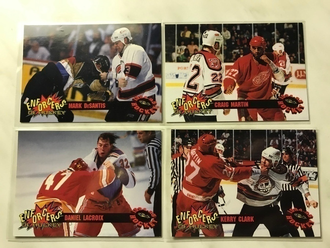 1994-95 Classic Enforcers Of Hockey kortteja 1.0e/kpl