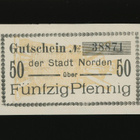 Saksa Notgeld 50 Pfennig, Norden 1.8.1918 - pikkukuva 1