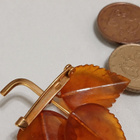 Syksyn lehdet, meripihka solki, rintakoru, Baltic Amber - pikkukuva 3