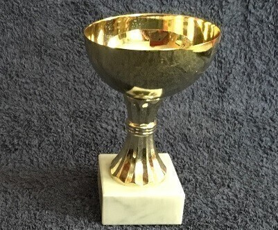 15  cm korkea palkinto pokaali