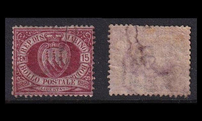 San Marino 15 * Vaakuna 15 C korjattu (1892)