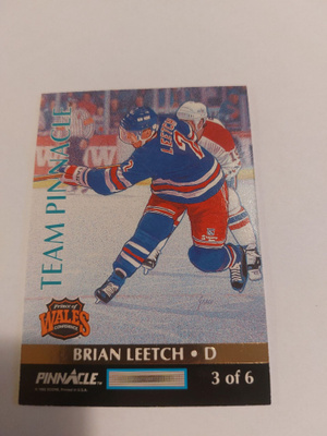 1992-93 Pinnacle Team Pinnacle #3 Brian Leetch/Paul Coffey